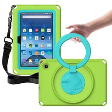 Custodia per tablet antiurto per Amazon Kindle Fire HD7 2022 EVA + PC con telaio impermeabile (verde erba)