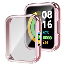 Per Xiaomi Redmi Watch 2 Custodia protettiva per orologio cavo in TPU con pellicola protettiva (rosa)