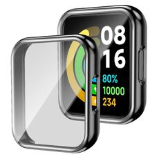 Per Xiaomi Redmi Watch 2 Custodia protettiva per orologio cavo in TPU con pellicola protettiva (nero)