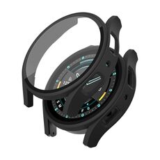 Per Samsung Galaxy Watch5 PC smerigliato + custodia protettiva per orologio integrata con pellicola temperata (nero)