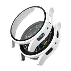Per Samsung Galaxy Watch5 PC smerigliato + custodia protettiva per orologio integrata con pellicola temperata (bianca)