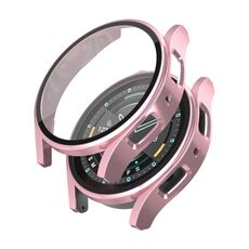Per Samsung Galaxy Watch5 PC smerigliato + custodia protettiva per orologio integrata con pellicola temperata (oro rosa)