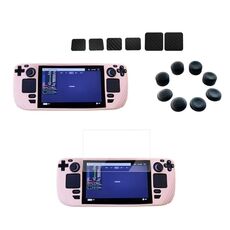 Custodia protettiva per console di gioco in silicone antiurto per Steam Deck (rosa)