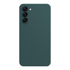 Custodia per telefono in silicone liquido imitazione Samsung Galaxy S23 + 5G (verde scuro)