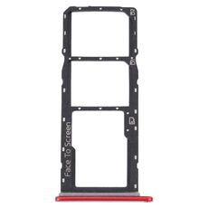 Per ZTE Blade V40 Vita Vassoio scheda SIM + Vassoio scheda SIM + Vassoio scheda Micro SD (rosso)