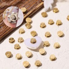 Cuscinetto girevole in metallo da 20 pezzi per gioielli in cristallo fai-da-te Decorazioni per nail art 4x5x2.5mm
