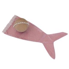Abbigliamento per fotografia neonato Tuta da modellazione sirena + set di copricapo (rosa)