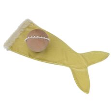 Abbigliamento fotografico neonato Tuta modellante sirena + set copricapo (giallo)