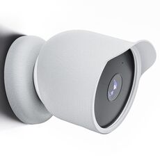 Per Google Nest Camera Custodia protettiva resistente all'acqua in silicone per esterni (bianca)
