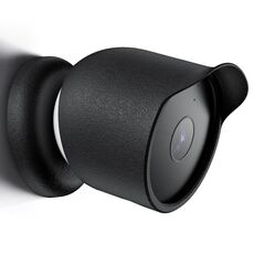 Per Google Nest Camera Custodia protettiva resistente all'acqua in silicone per esterni (nero)