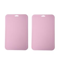 Tagliere ausiliario per bambini 2 pezzi Tagliere per frutta e verdura Tagliere in plastica (rosa)
