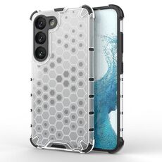 Per Samsung Galaxy S23 5G antiurto PC a nido d'ape + custodia protettiva in TPU (bianco)