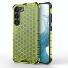 Per Samsung Galaxy S23 5G PC a nido d'ape antiurto + custodia protettiva in TPU (verde)