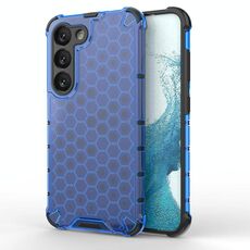 Per Samsung Galaxy S23 5G PC a nido d'ape antiurto + custodia protettiva in TPU (blu)