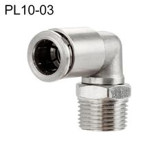 PL10-03 LAIZE Connettore rapido pneumatico a gomito con filettatura maschio in rame nichelato