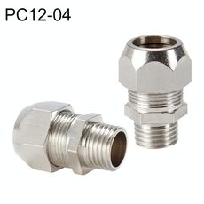PC12-04 LAIZE Riduttore in rame nichelato Raccordo pneumatico diritto ad innesto rapido