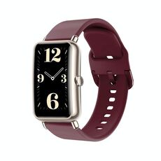 Per cinturino in silicone con fibbia a colori Huawei B3 (rosso vino)