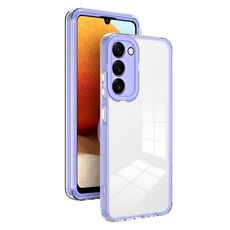 Per Samsung Galaxy S23 + 5G Custodia per telefono con cornice per PC in TPU trasparente a colori (viola)