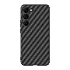 Per Samsung Galaxy S23 + 5G Custodia per telefono con stampa in fibra di carbonio (nero)
