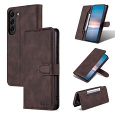 Per Samsung Galaxy S23+ 5G AZNS Dream II Skin Feel Custodia per cellulare in pelle (caffè)