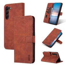 Per Samsung Galaxy S23+ 5G AZNS Skin Feel Calf Texture Custodia in pelle per cellulare (marrone)