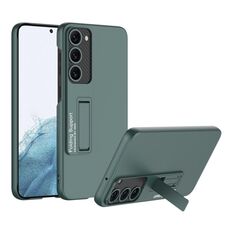 Per Samsung Galaxy S23+ 5G GKK Custodia per telefono ultrasottile antiurto con supporto (verde foresta)