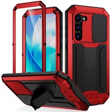 Per Samsung Galaxy S23 5G R-JUST Design per fotocamera scorrevole Life Custodia per telefono antiurto antipolvere impermeabile (rosso)