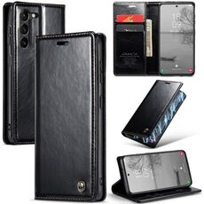 Per Samsung Galaxy S23+ 5G CaseMe 003 Custodia per telefono in pelle Crazy Horse Texture (nera)