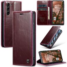 Per Samsung Galaxy S23+ 5G CaseMe 003 Custodia per telefono in pelle Crazy Horse Texture (rosso)