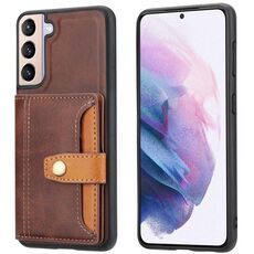 Per Samsung Galaxy S23+ 5G Custodia per telefono TPU + PU in pelle di vitello abbinata al colore (marrone)