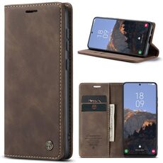 Per Samsung Galaxy S23+ 5G CaseMe 013 Custodia multifunzionale in pelle con vibrazione orizzontale (caffè)