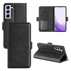 Per Samsung Galaxy S23 5G Custodia per telefono in pelle con fibbia magnetica a doppio lato (nero)
