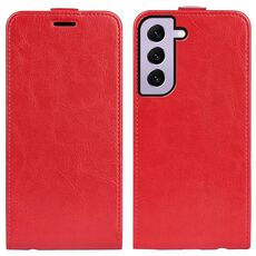 Per Samsung Galaxy S23 5G R64 Custodia per telefono in pelle a conchiglia verticale Texture (rosso)