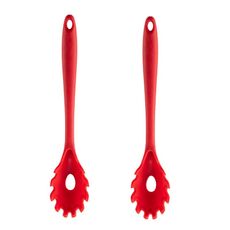 2 pentole in silicone antiaderenti resistenti alle alte temperature, stile: spaghetti artiglio (rosso)