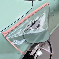 Copertura antipioggia magnetica trasparente per porta di ricarica per veicoli elettrici (rosa)