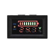 229TY Interruttore di visualizzazione del misuratore di potenza della batteria al litio per auto elettrica 6-30V