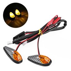 2pcs SL QGD Moto 5W Indicatore di direzione (fibra di carbonio nero)