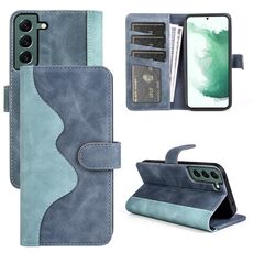 Per Samsung Galaxy S23 + 5G Custodia per cellulare in pelle con cuciture orizzontali (blu)