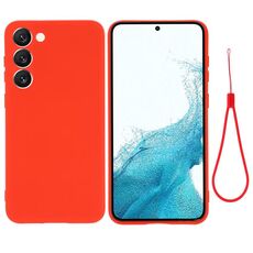 Per Samsung Galaxy S23 + 5G Custodia per telefono a copertura totale antiurto in silicone liquido di colore puro (rosso)