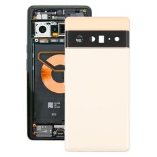 Per il coperchio posteriore della batteria di Google Pixel 6 Pro con cornice centrale (oro)