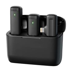 Microfoni lavalier wireless One by Two con custodia di ricarica, porta: 8 pin