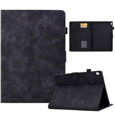 Custodia Smart Tablet in pelle goffrata per Lenovo M10 Tower (nera)