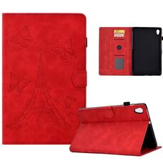 Per Lenovo Tab M10 Gen 2 Custodia per tablet in pelle goffrata Tower (rosso)