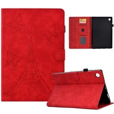 Custodia Smart Tablet in pelle goffrata per Lenovo M10 Plus Tower (rosso)