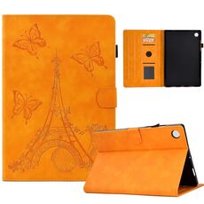 Custodia Smart Tablet in pelle goffrata per Lenovo M10 Plus Tower (cachi)