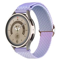Cinturino per orologio a colori sfumati in tessuto universale da 20 mm (viola blu)
