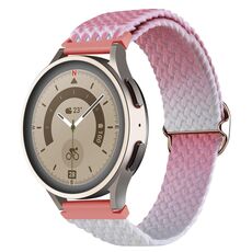 Cinturino per orologio a colori sfumati in tessuto universale da 20 mm (rosa)