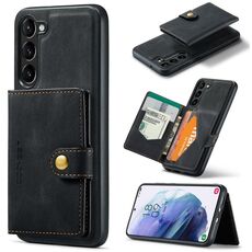 Per Samsung Galaxy S23+ 5G JEEHOOD Custodia a portafoglio staccabile magnetica retrò (nero)