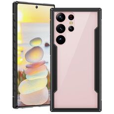 Per Samsung Galaxy S22 Ultra 5G iPAKY Thunder Series telaio in alluminio + paraurti in TPU + custodia trasparente antiurto per PC (nero)