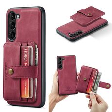 Per Samsung Galaxy S23 + 5G JEEHOOD Custodia per telefono in pelle magnetica antifurto RFID (rosso)